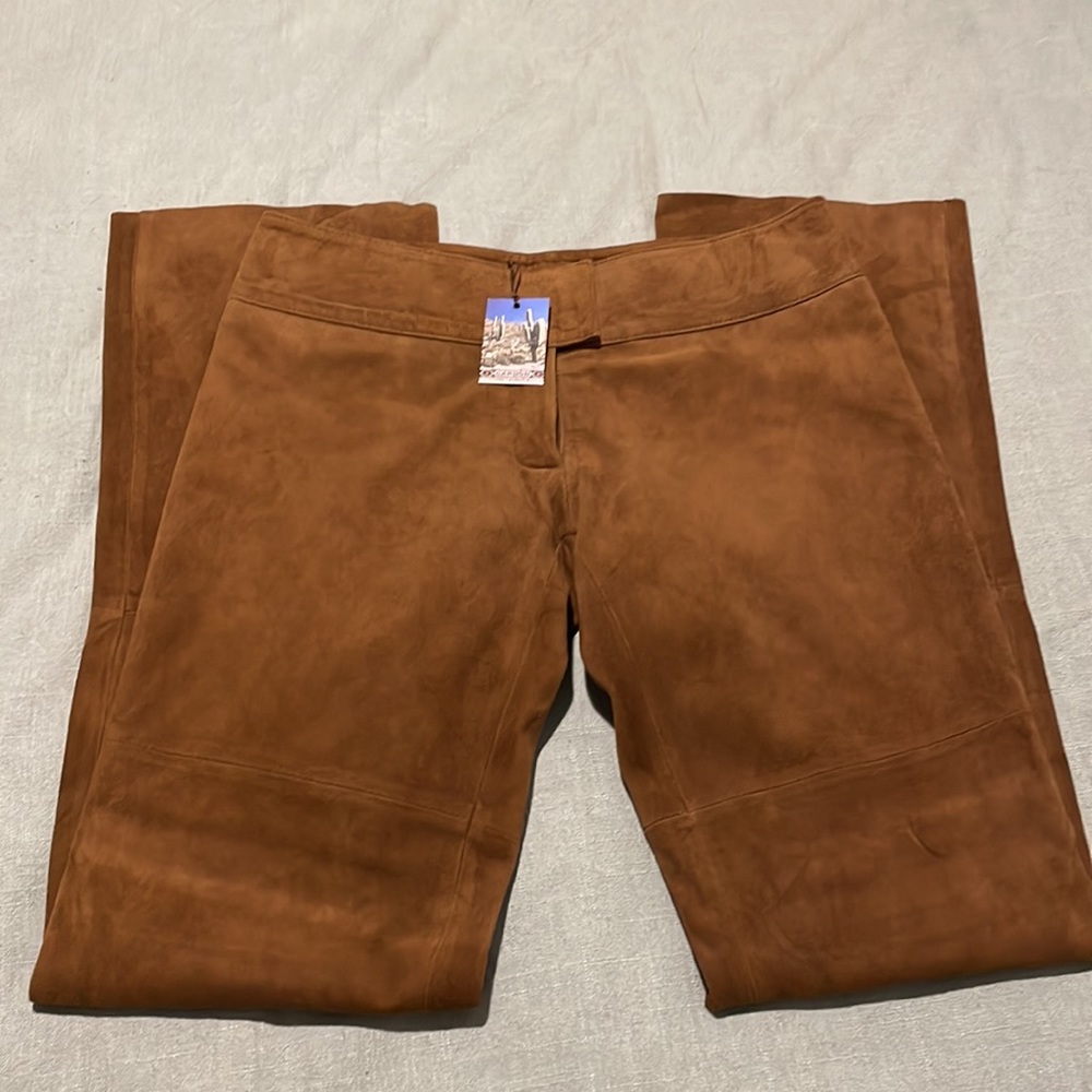 Cardon suede leather pants NWT